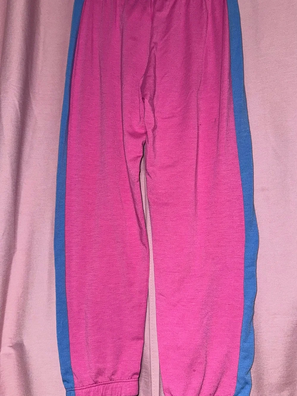 American Girl Pink Sweatpants with Blue Stripes